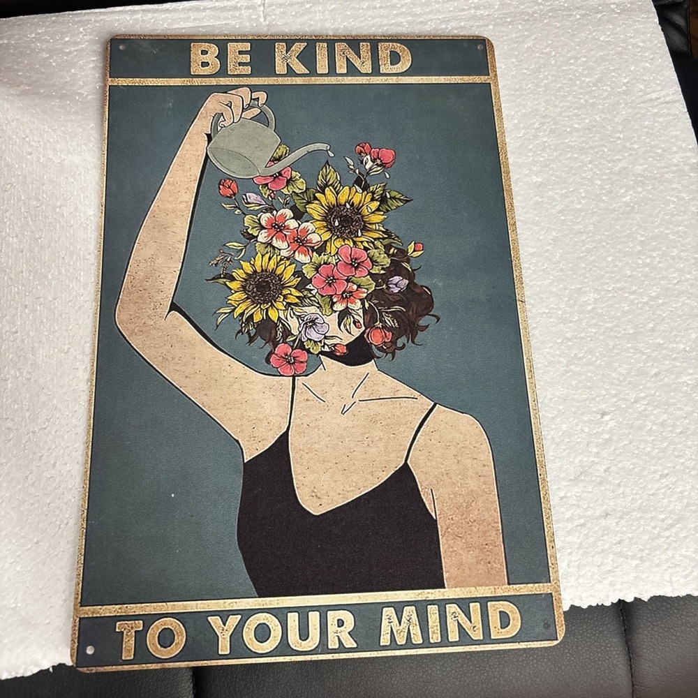 2D Fmcmly Be Kind to Your Mind Signs Wall Art Encouragement Gifts Home Decor